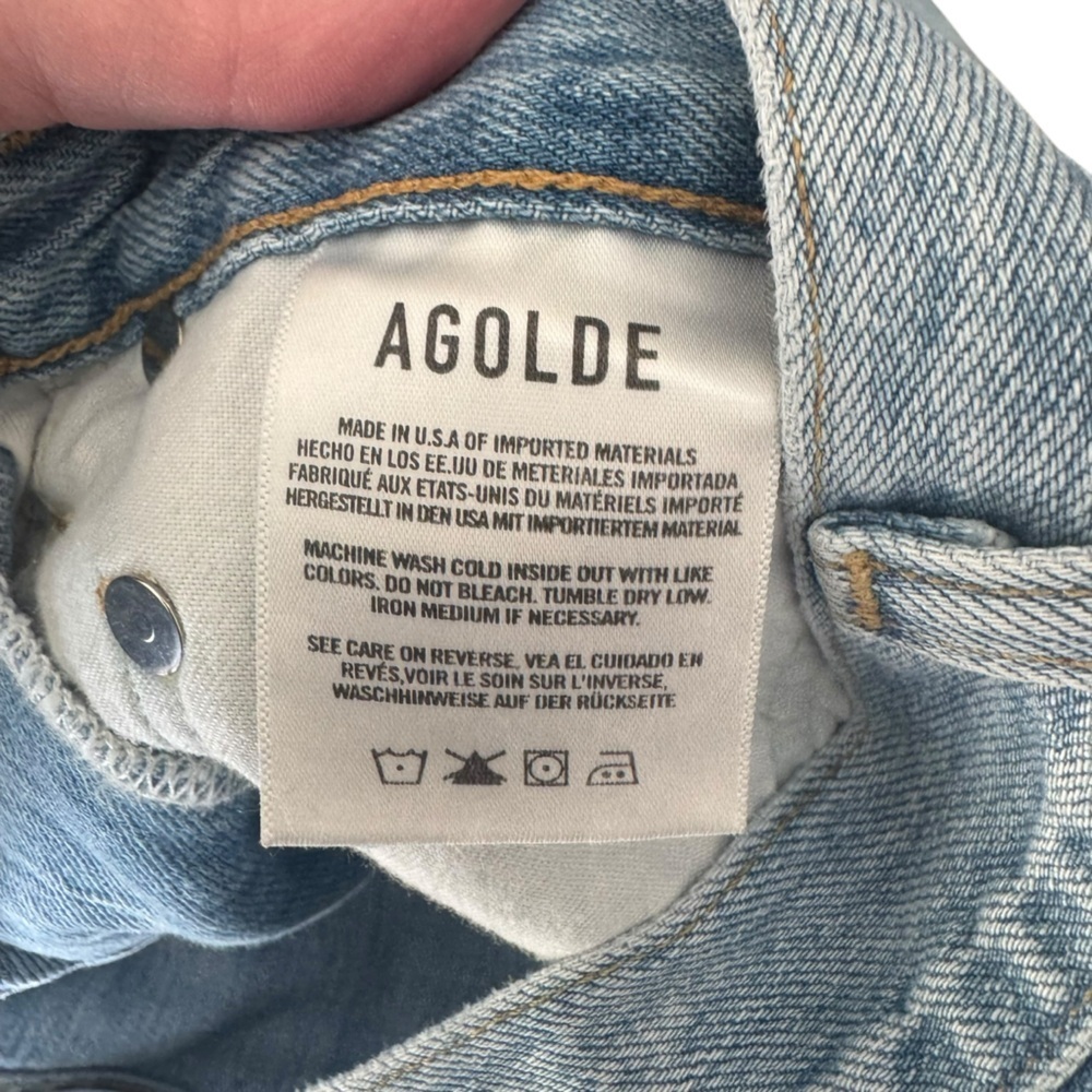 AGOLDE - Criss Cross Upsized Jeans Suburbia Light Wash Sz 23 - Picture 8 of 9